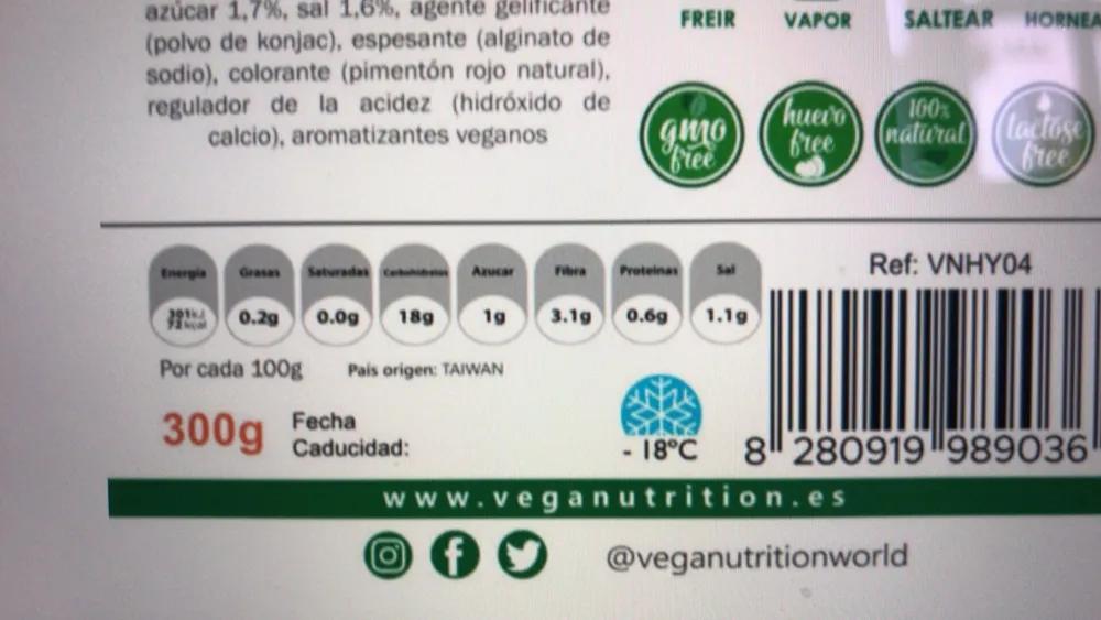 Langostinos veganos Vegan Nutrition