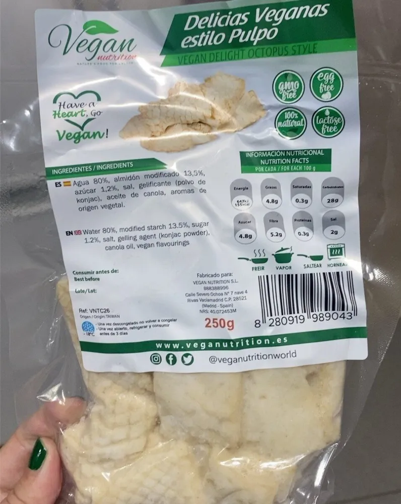 Delicias veganas estilo pulpo