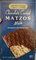 Chocolate Coated Matzos Milk