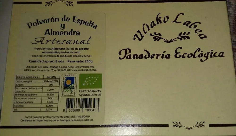 Polvoron de espelta y almendra