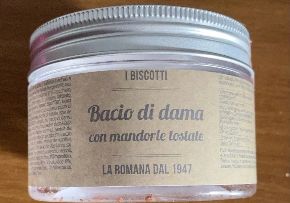 Bacio di dama con mandorle tostate