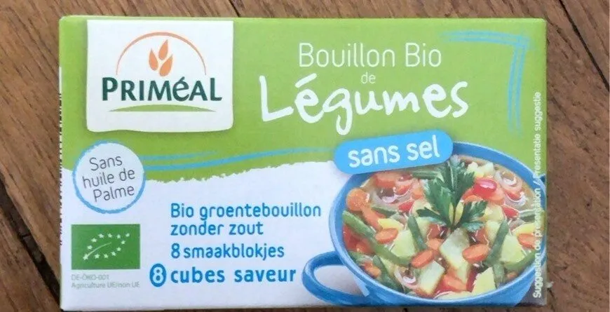 Bouillon bio de légumes sans sel
