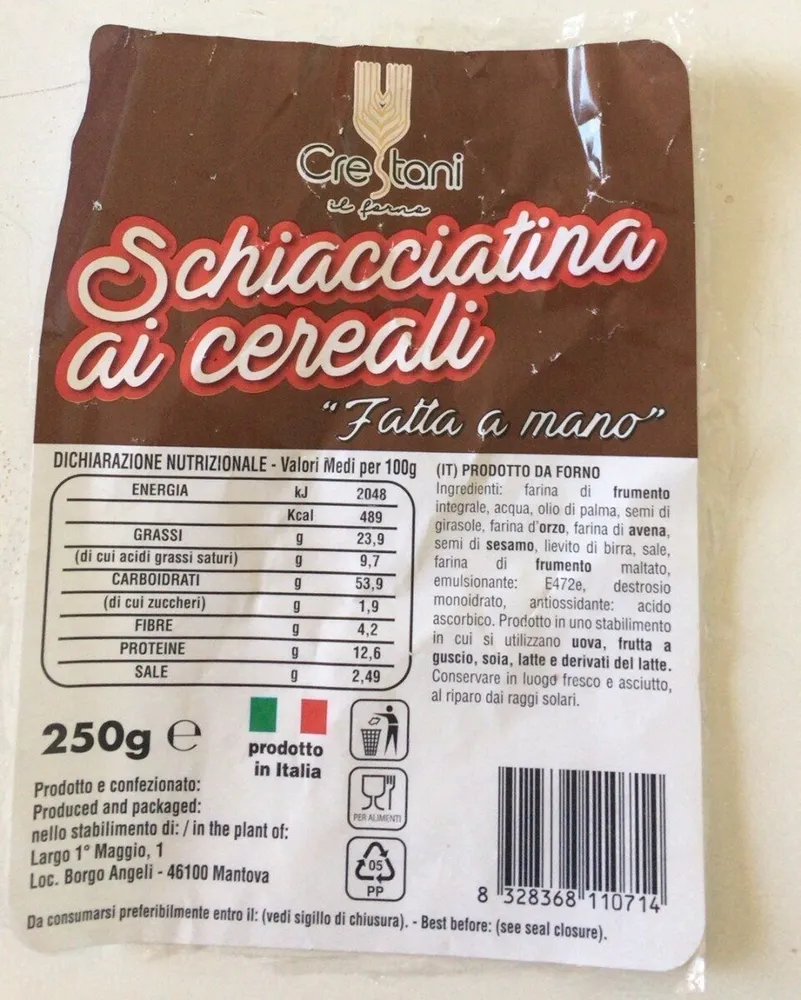 Schiacciatina di cereali