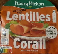 Tranches végétale lentilles corail