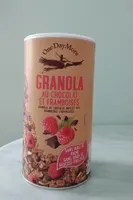 Granola chocolat et framboises