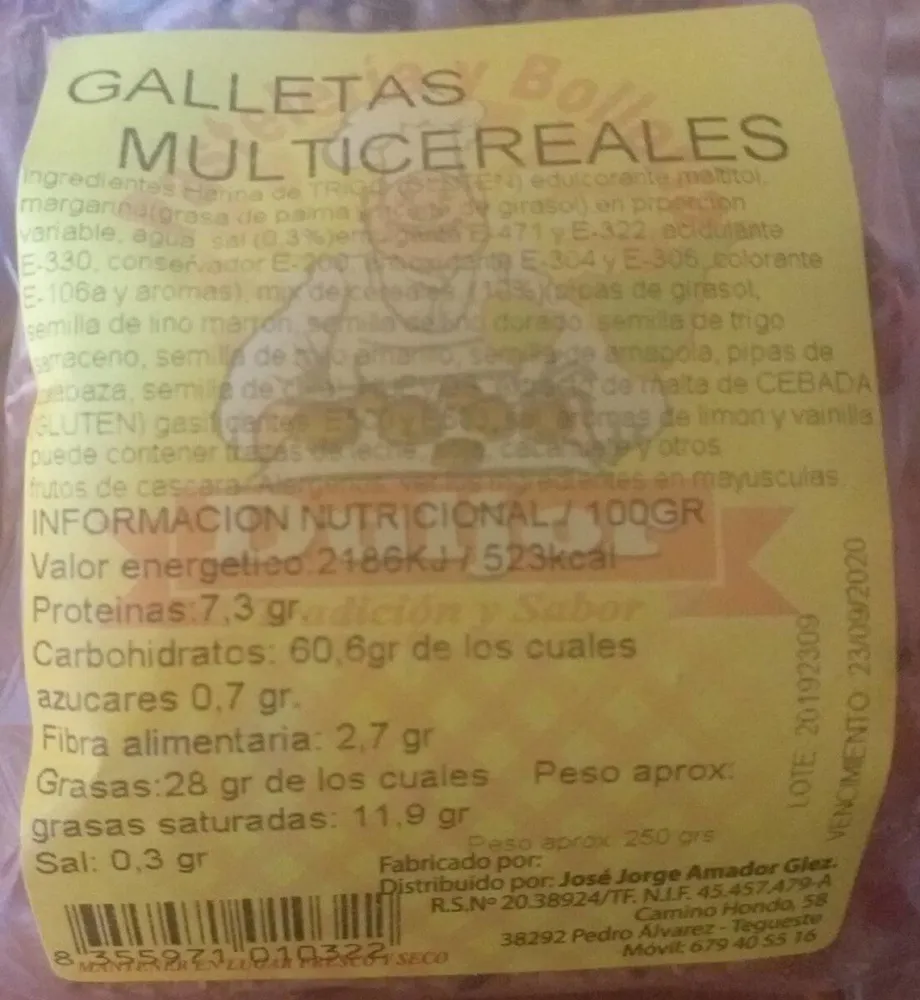 Galletas multicereales
