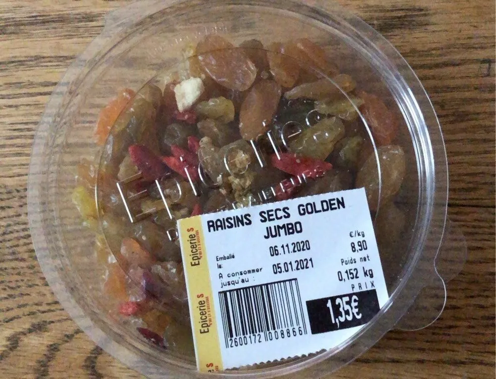 Raisins secs golden jumbo