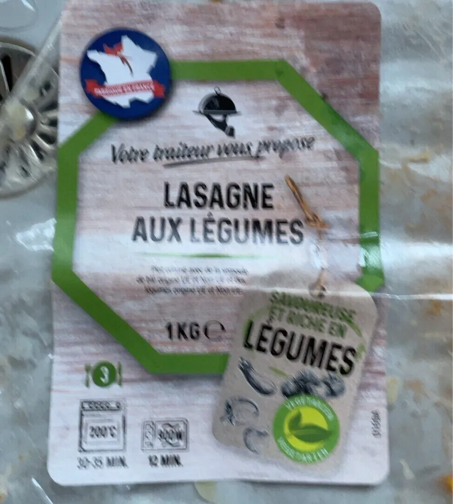 Lasagnes légumes gratinées