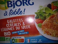 Galettes céréales & légumes du soleil bio