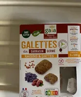 Galettes de sarrasin germé Raisins & Dattes Gaïa