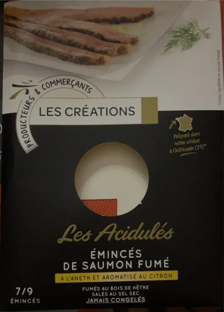 Eminces de saumon fumé