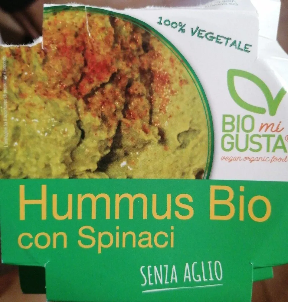 Hummus bio con spinaci