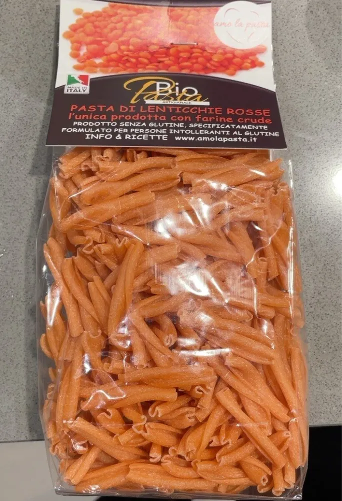 Pasta di lenticchie rosse