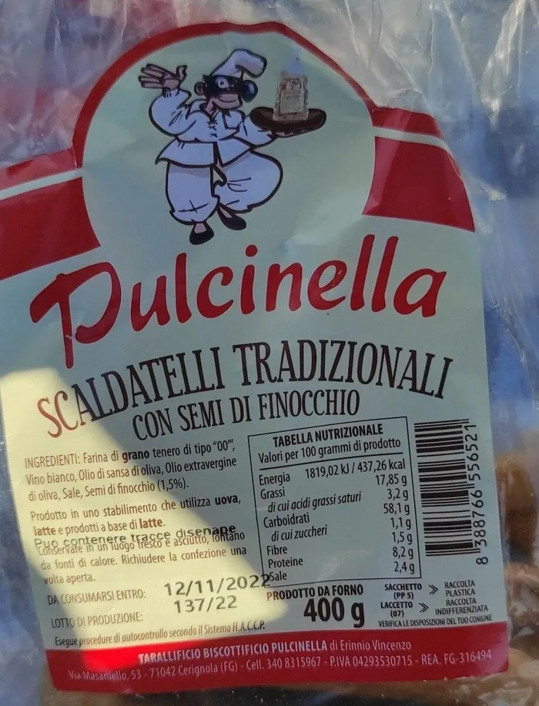 Scaldatelli con semi di finocchio