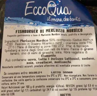 Fishburger di merluzzo nordico