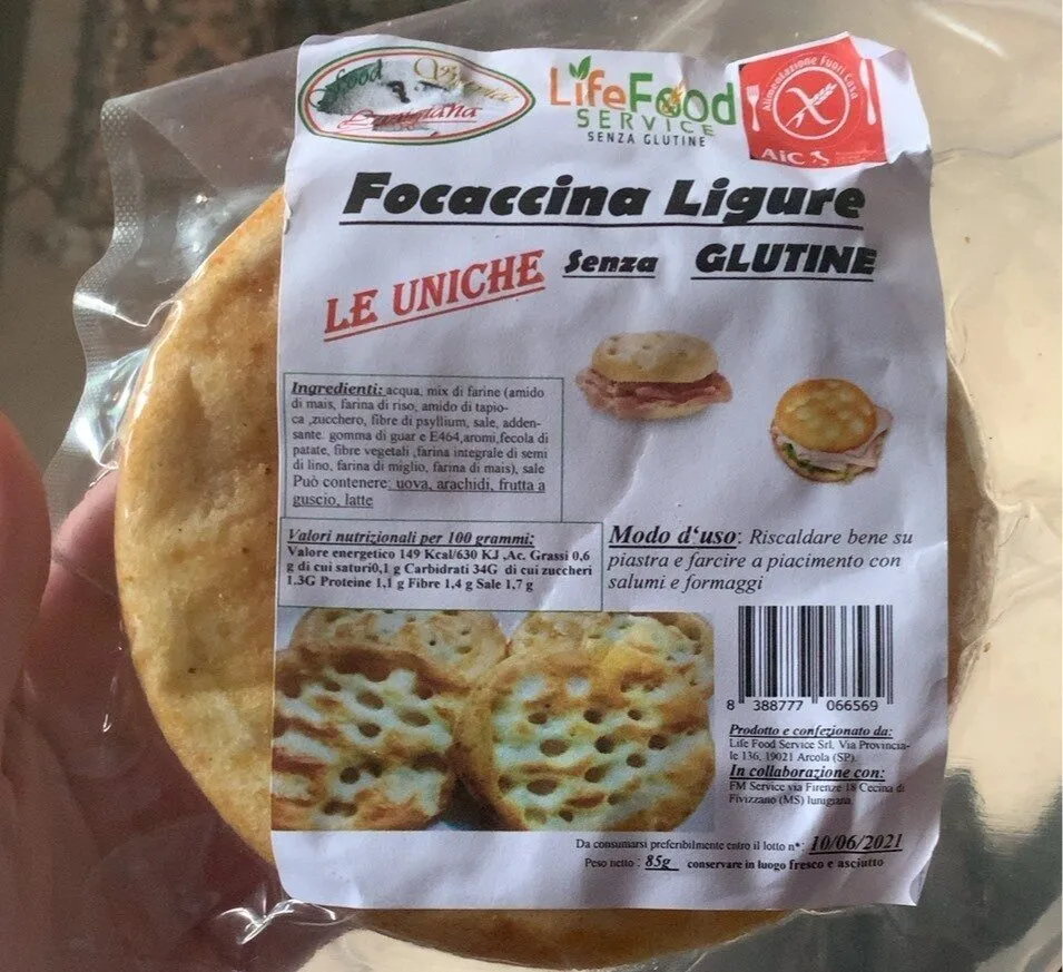 Focaccina ligire senza glutine
