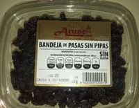 Bandeja de pasas sin pipas