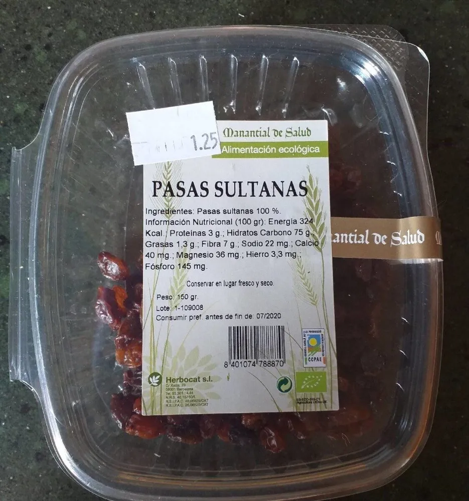 Pasas sultanas