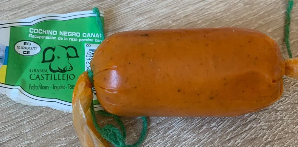 Chorizo cochino negro canario