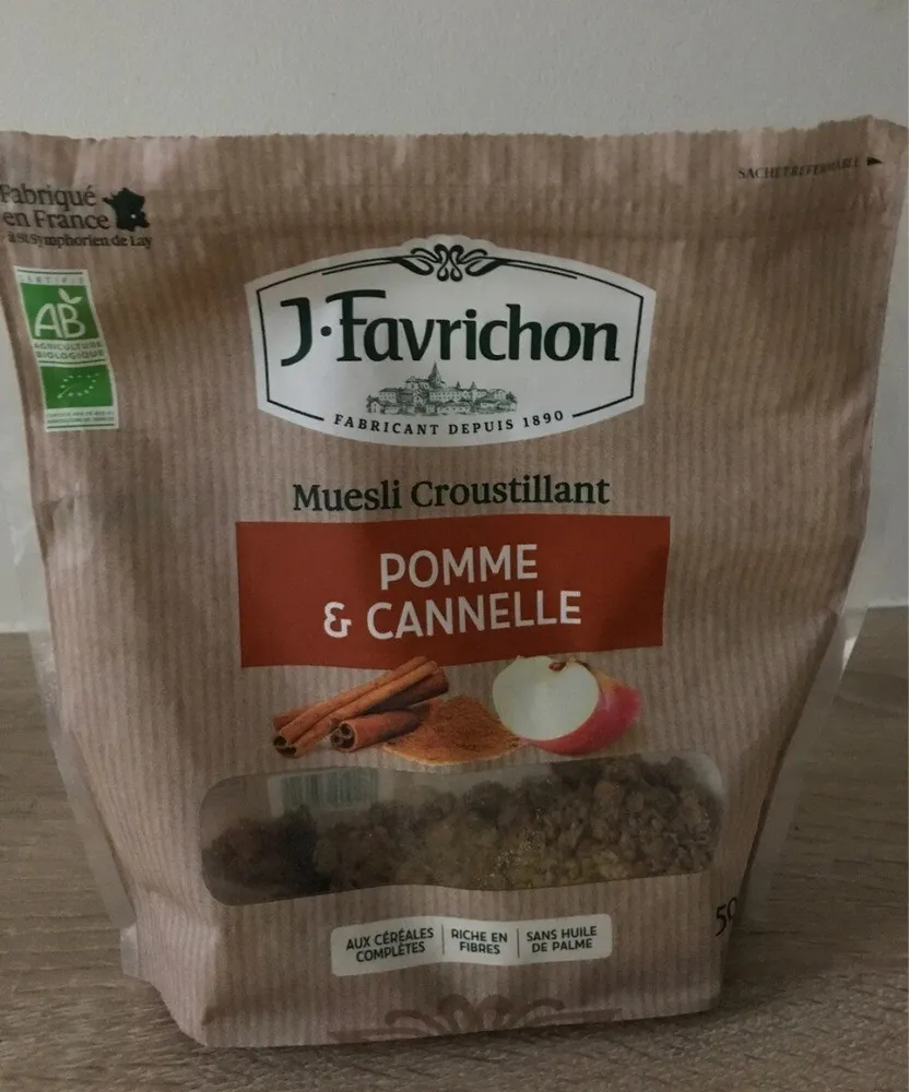 Muesli croustillant pomme et cannelle