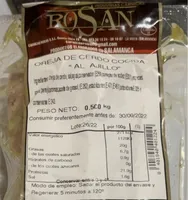 Oreja de cerdo cocida al ajillo