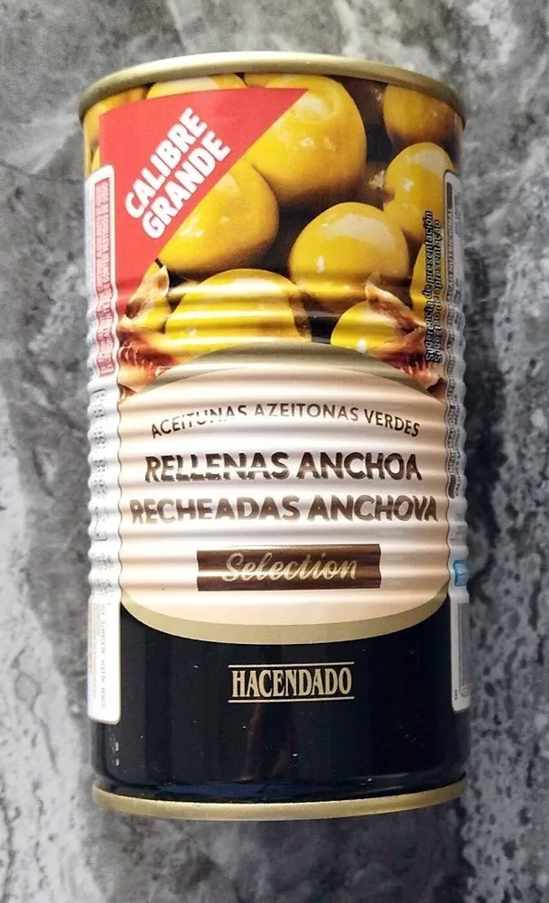 Aceitunas verdes rellenas de anchoa