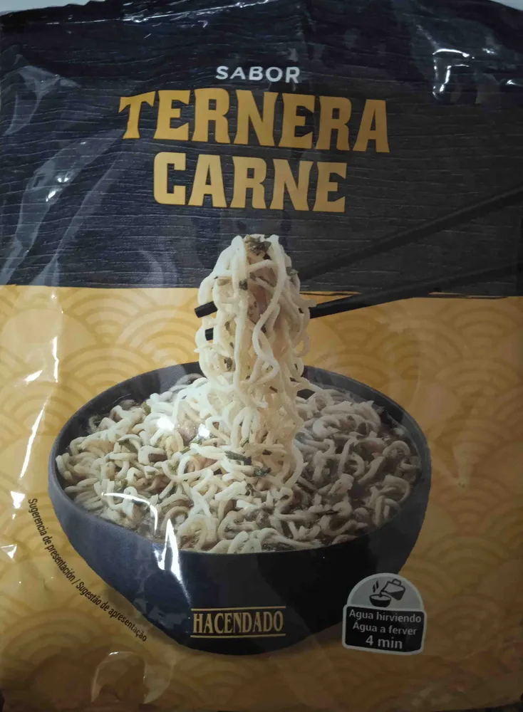 Fideos sabor ternera