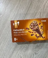 Corneto de caramelo e noz-pecã (tamanho médio)