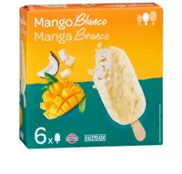 Helado bombón mango blanco