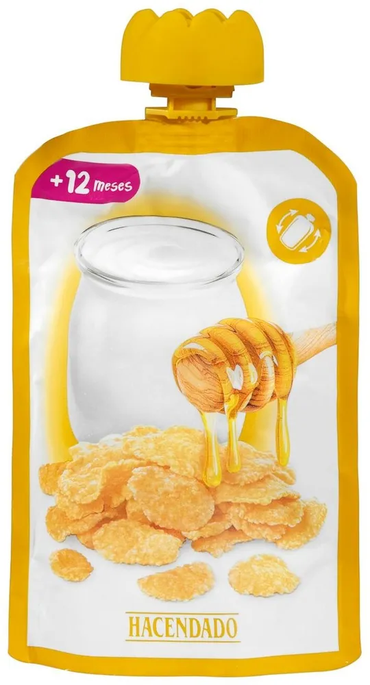 Postre lácteo infantil de cereales y miel