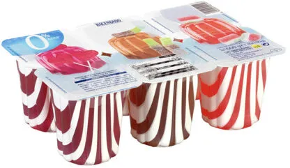 Gelatina 0% sabor cereza, cola y sandía