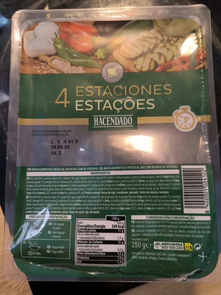 Ravioli 4 estaciones