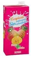 Fruta y leche tropical sin azúcares añadidos