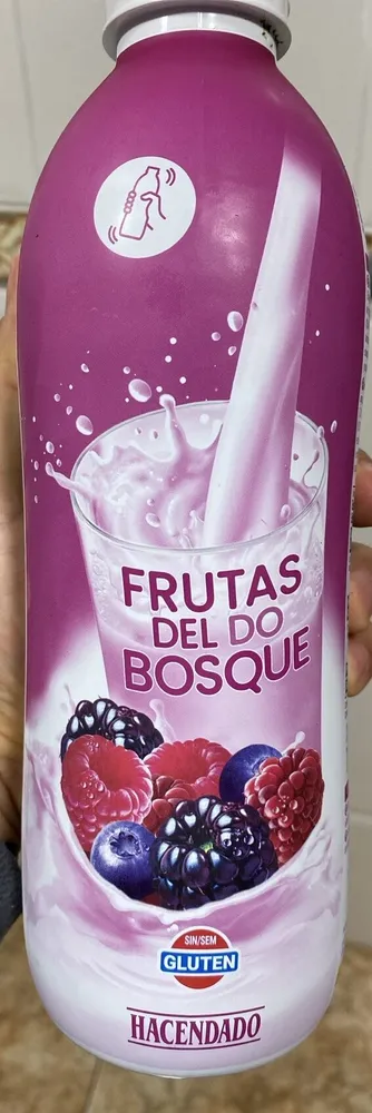 Leche Fermentada para beber con pulpa de frutas del bosque