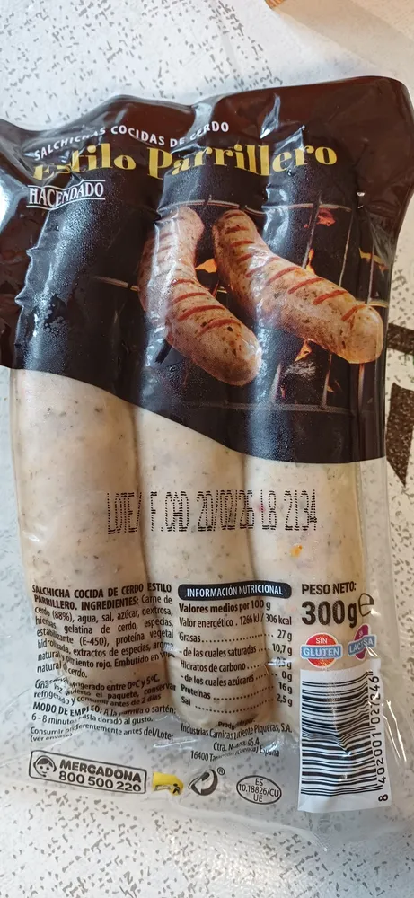 Salchichas Cocidas de Cerdo