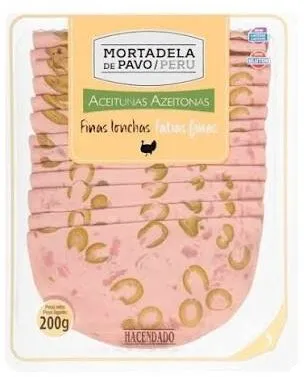 Mortadela de pavo con aceitunas