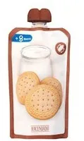 Postre lácteo infantil de galleta