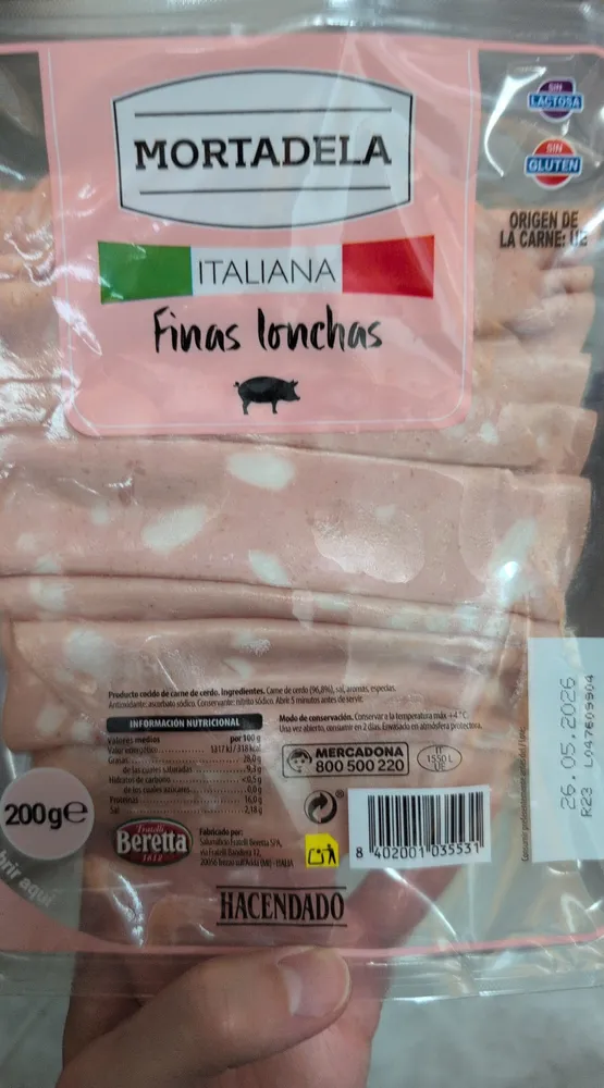 Mortadela Italiana Finas Lonchas