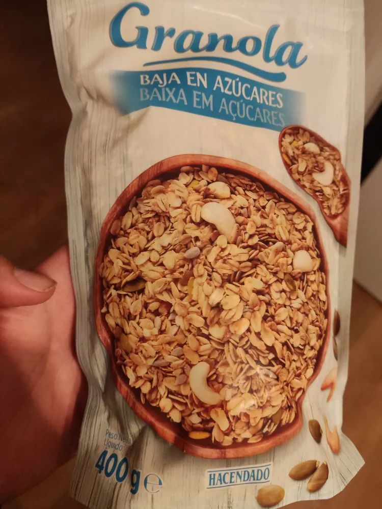 Granola baja en azúcares