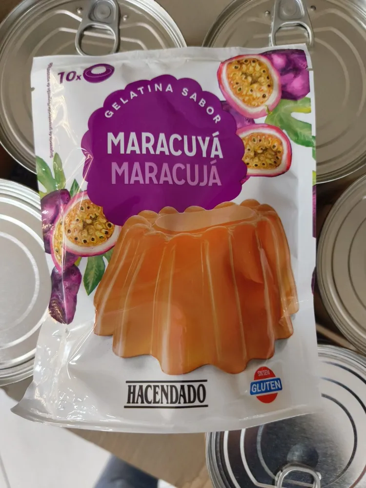 Gelatina sabor maracuyá