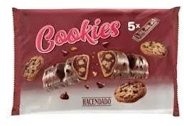 Crujientes barritas con relleno De galleta con pepitas de chocolate