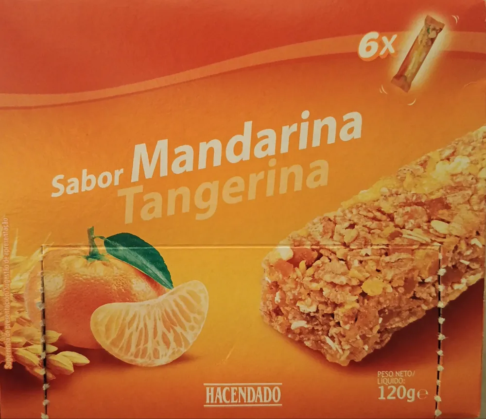 Barritas de cereales sabor mandarina