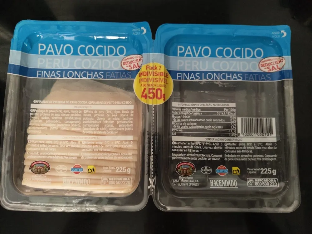 Pavo Cocido Finas Lonchas