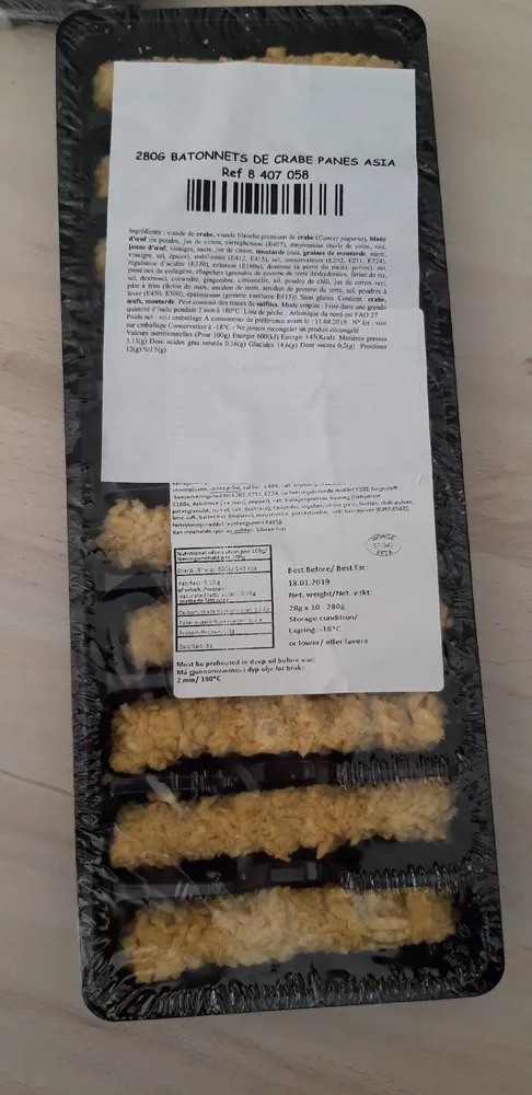 Bâtonnets de crabe