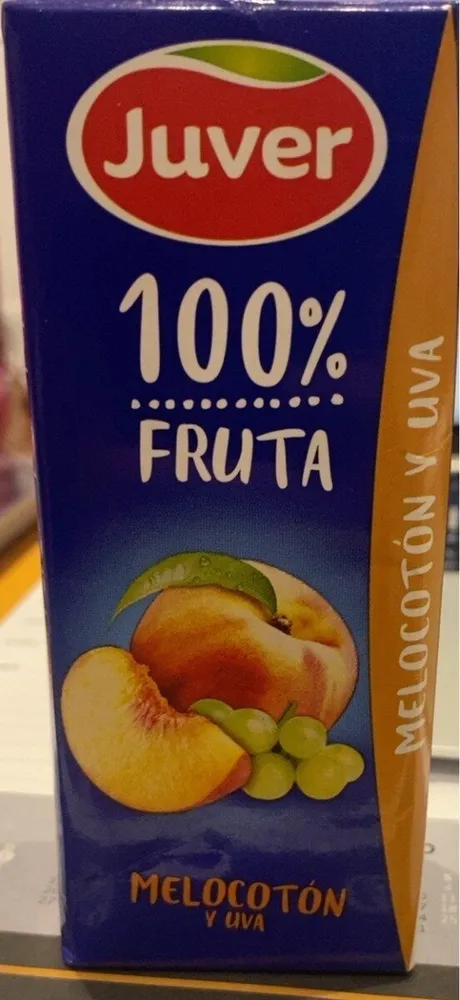Juver 100% fruta melocoton y uva