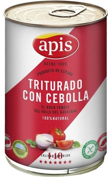 Tomate triturado con cebolla