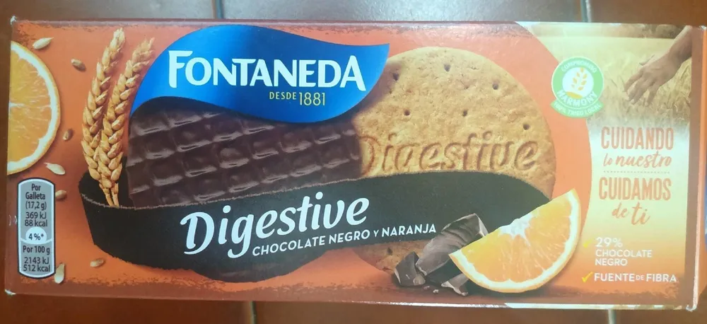 Digestive chocolate negro y naranja