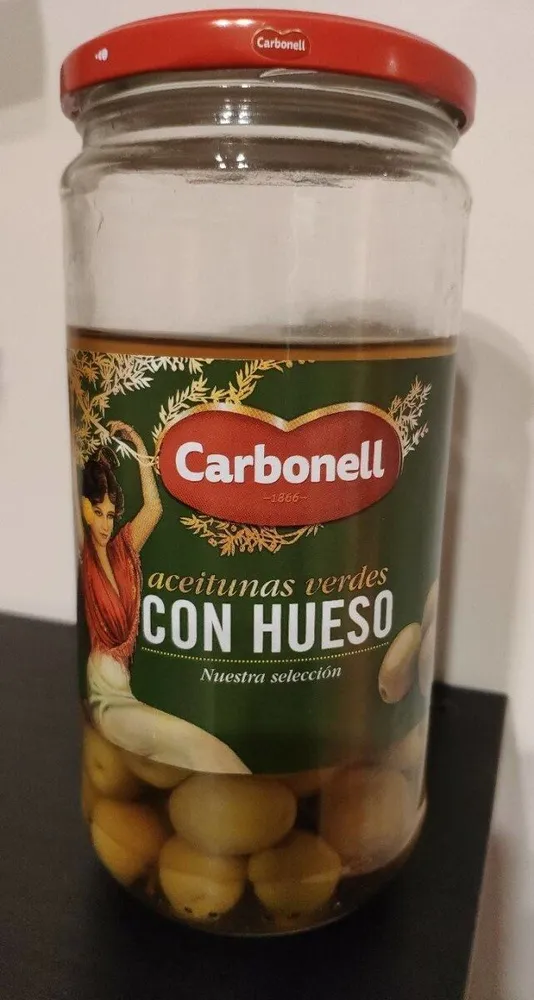 Aceitunas verdes con hueso