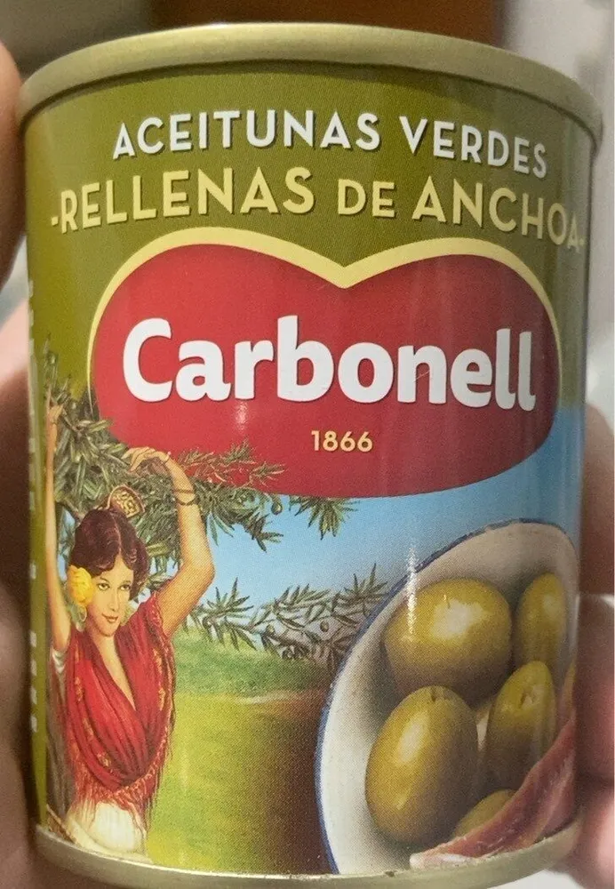 Aceitunas verdes rellenas de anchoa