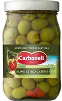 Aceitunas verdes partidas aliño estilo casero